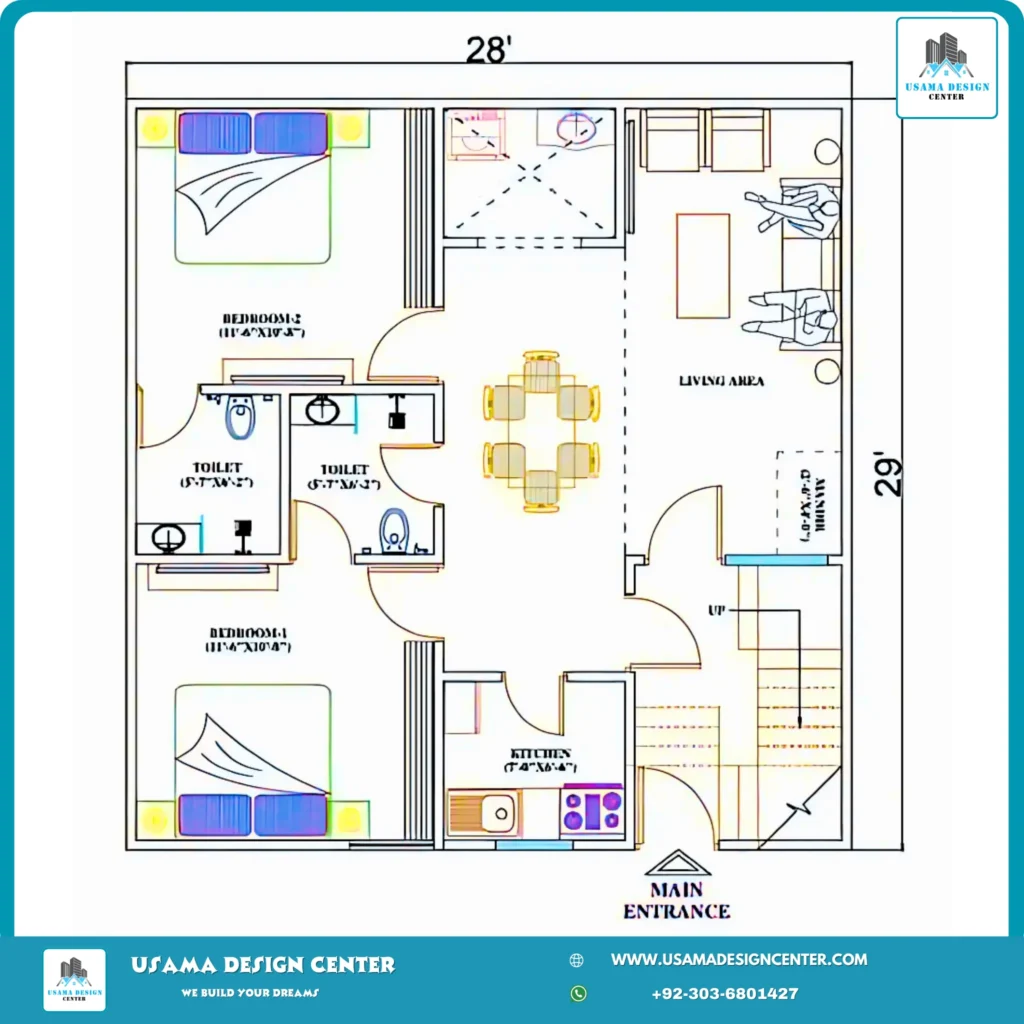 28x29 House Plan