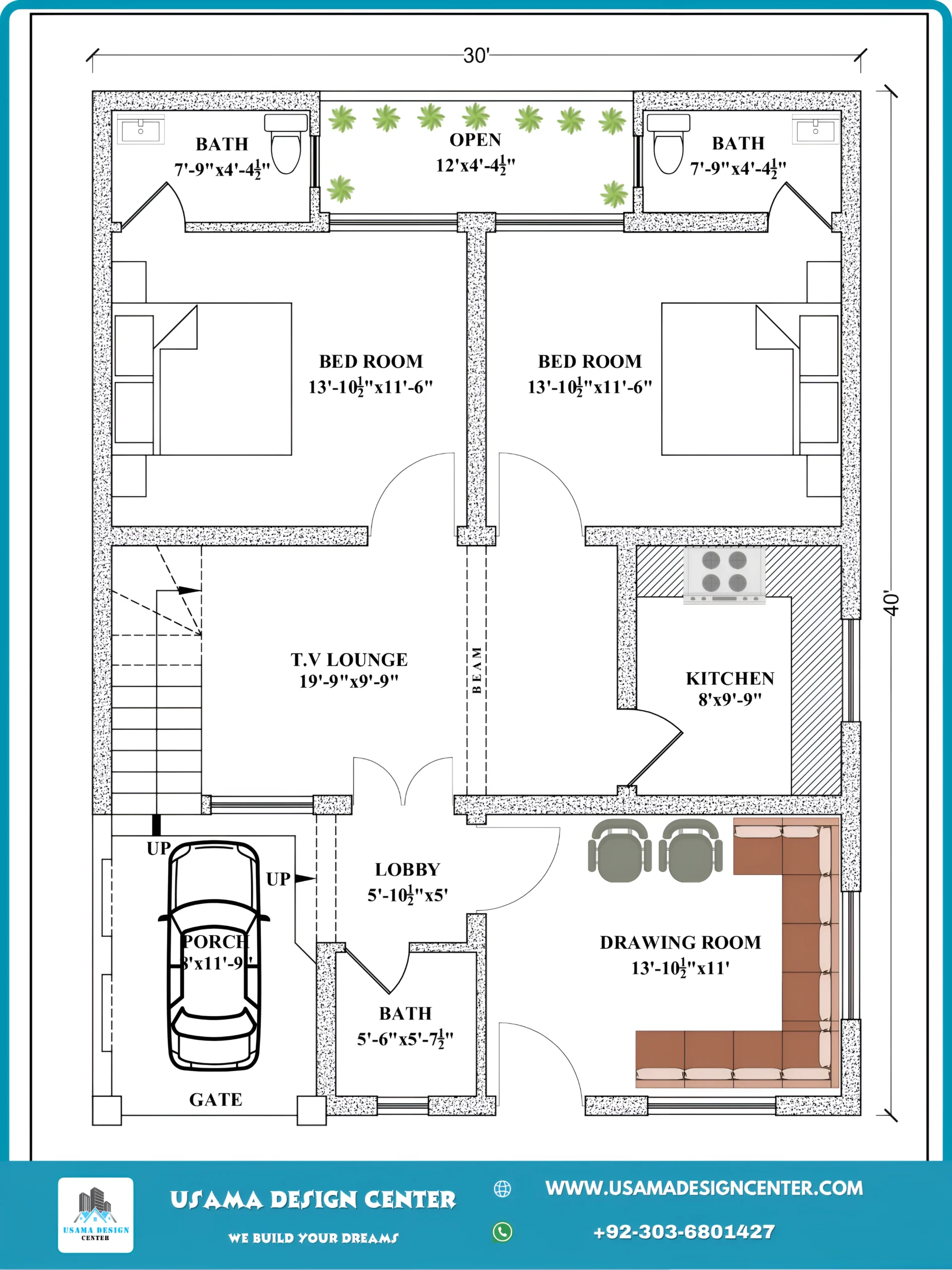 30x40 House Plan
