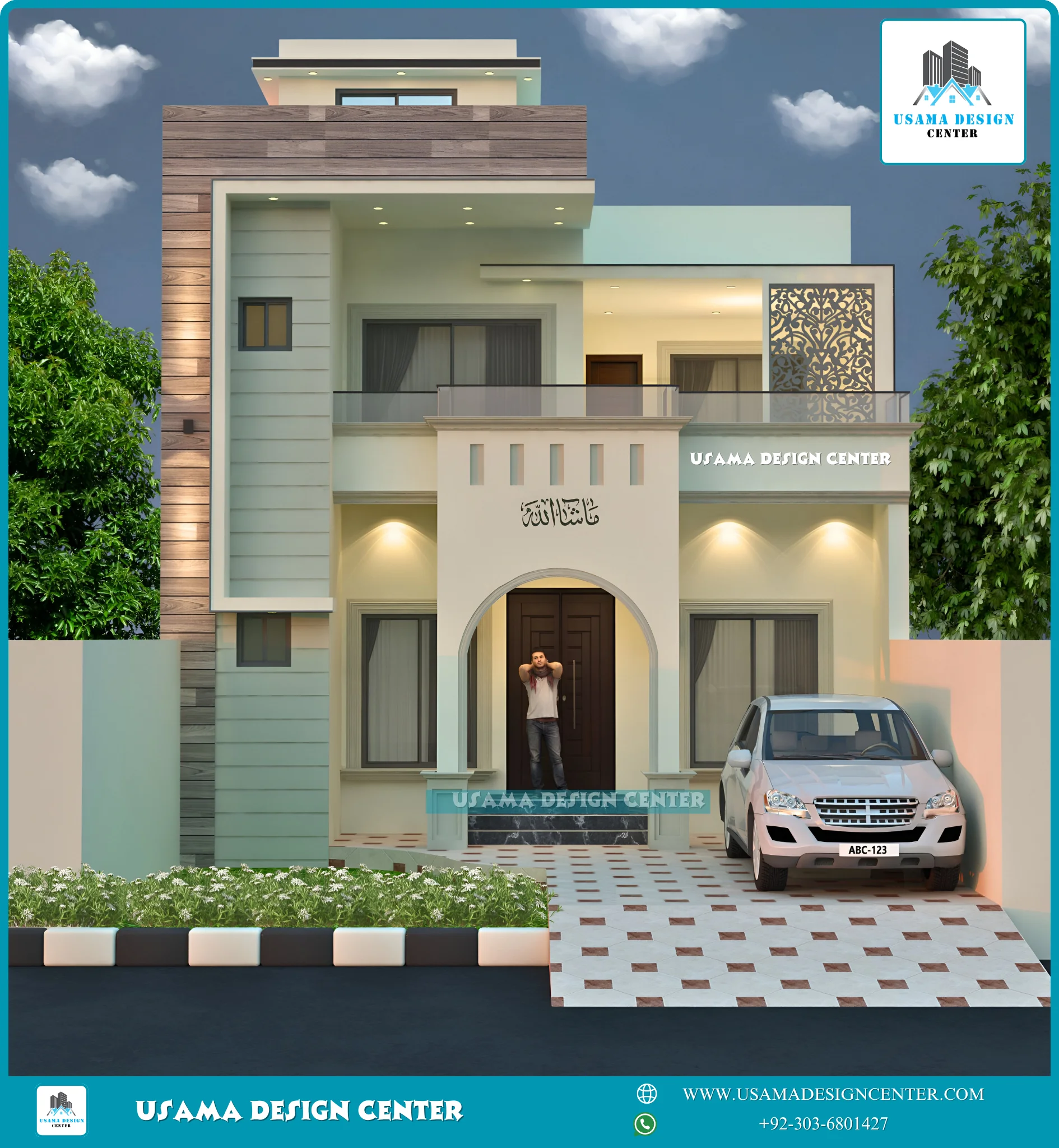 7 Marla House Front Elevation Design