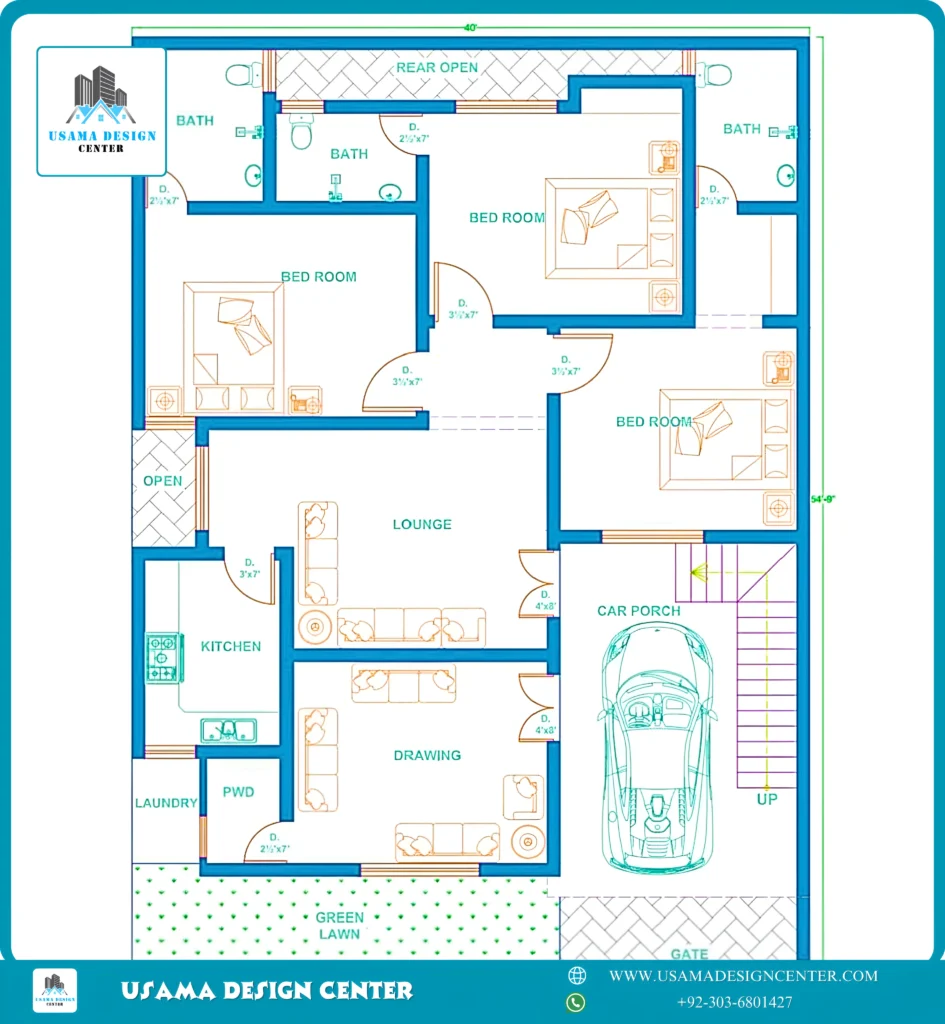 40x58 House Plan