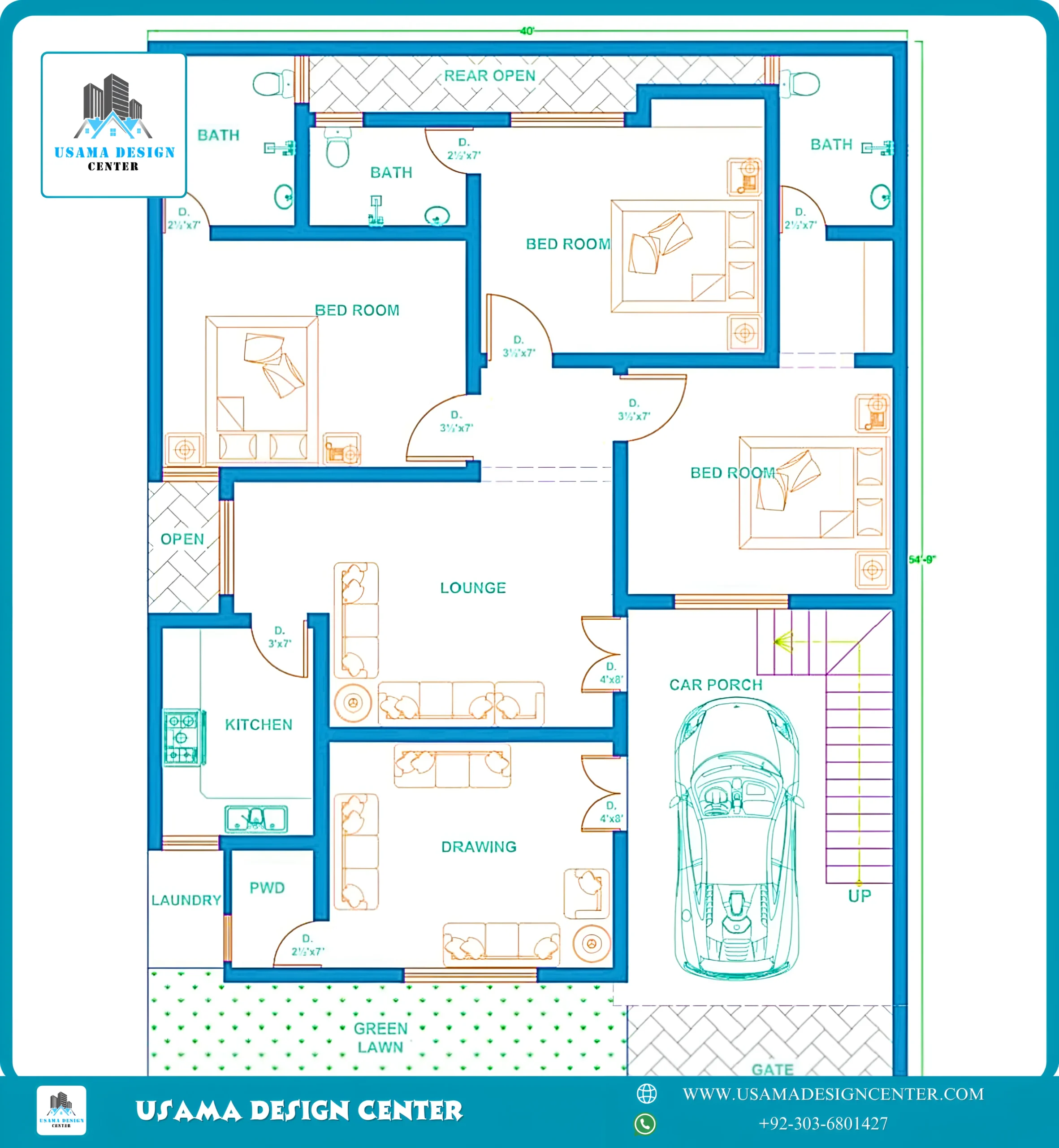 40x58 House Plan