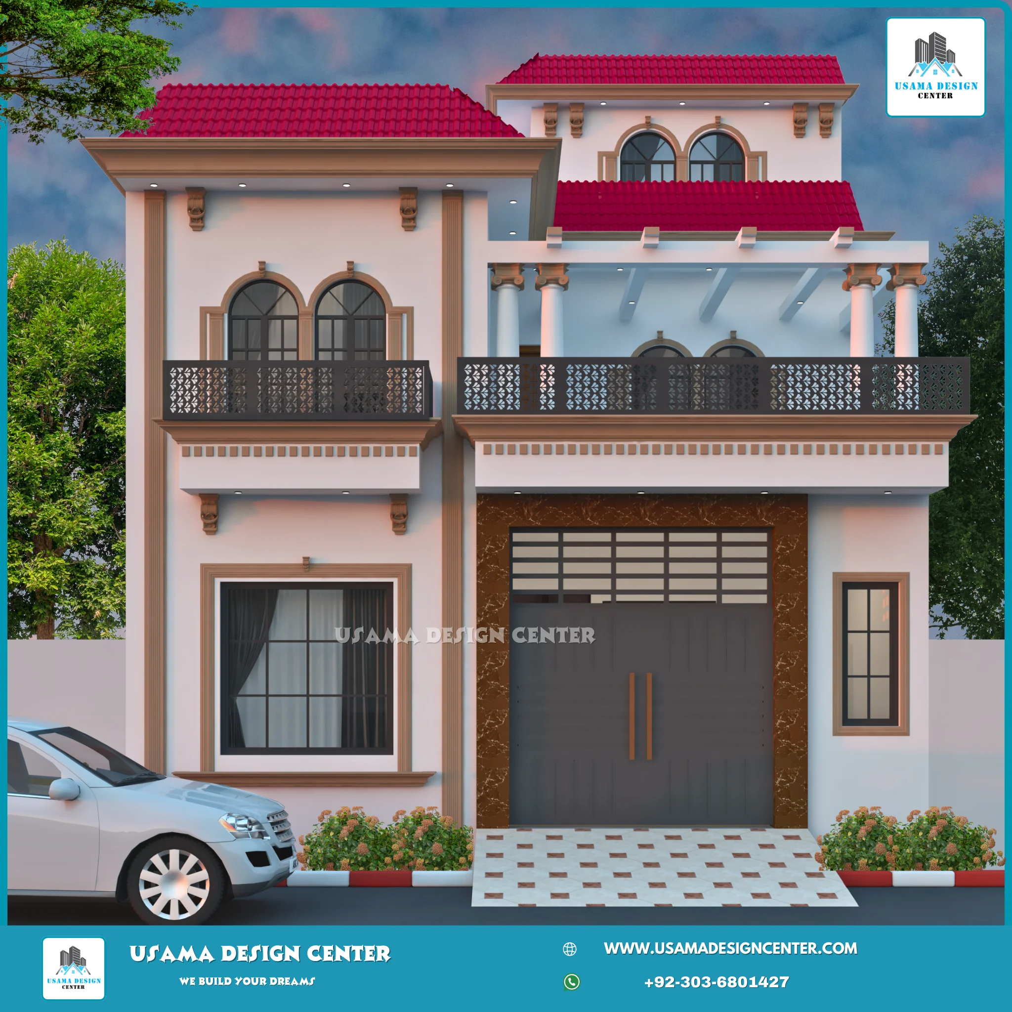 Spanish House Front Elevation Design
