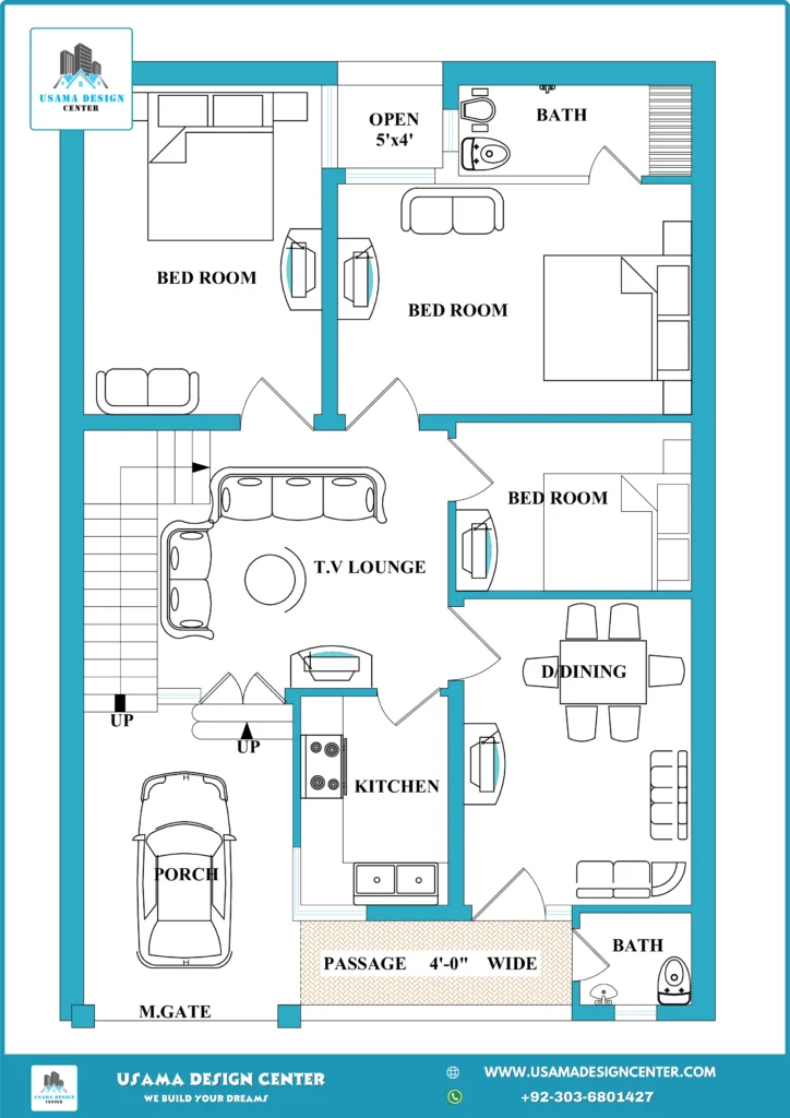 5 Marla House Floor Plan