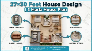 3 Marla House Plan