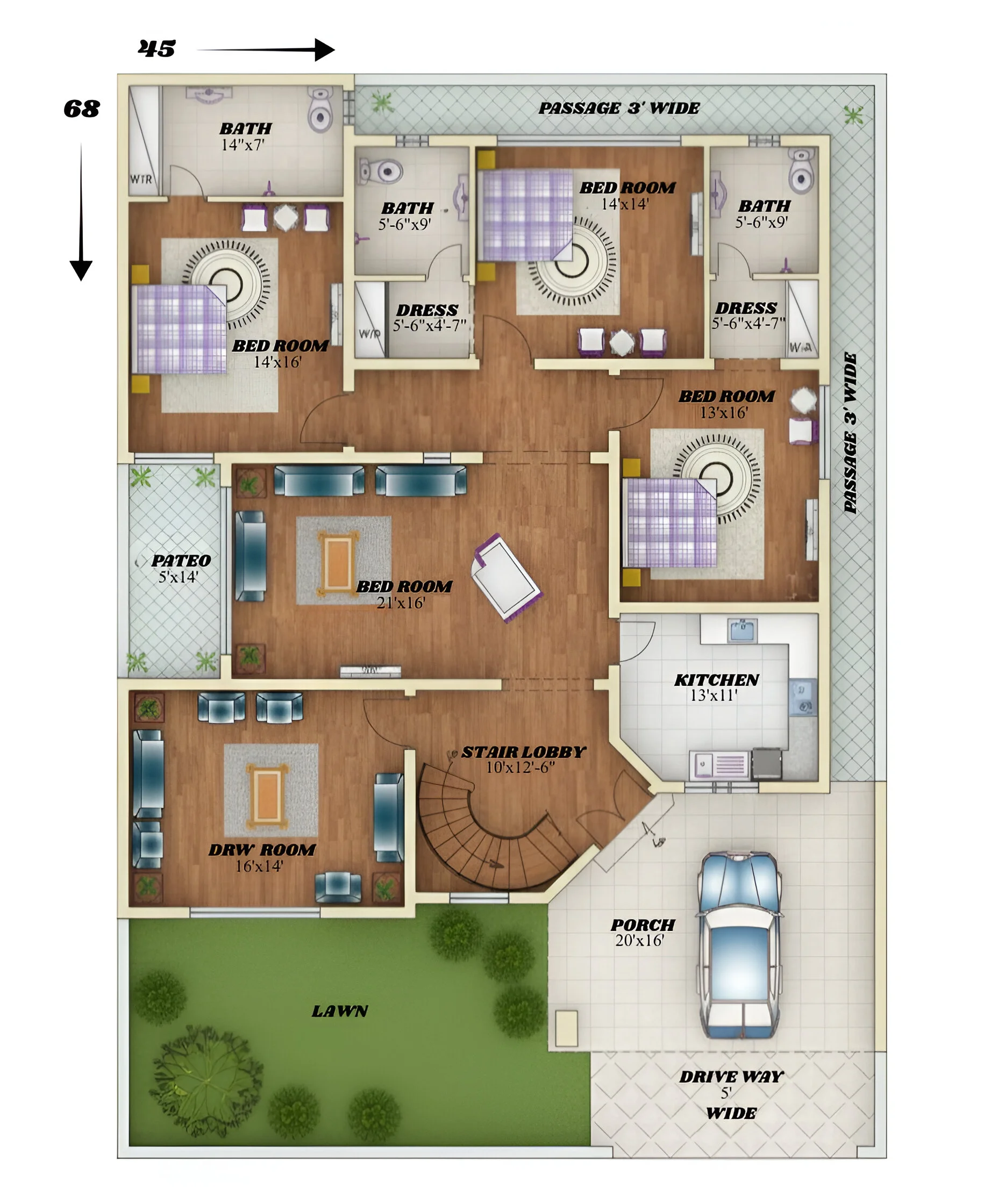 11 Marla House Floor Plan