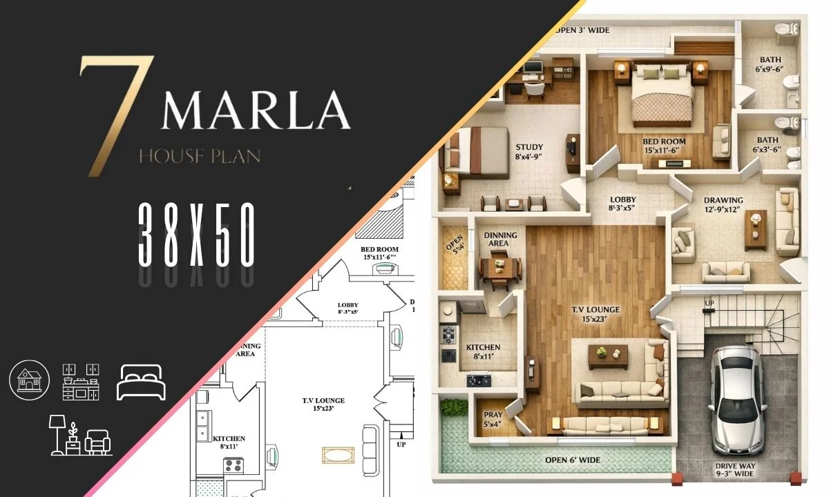 7 Marla House Plan