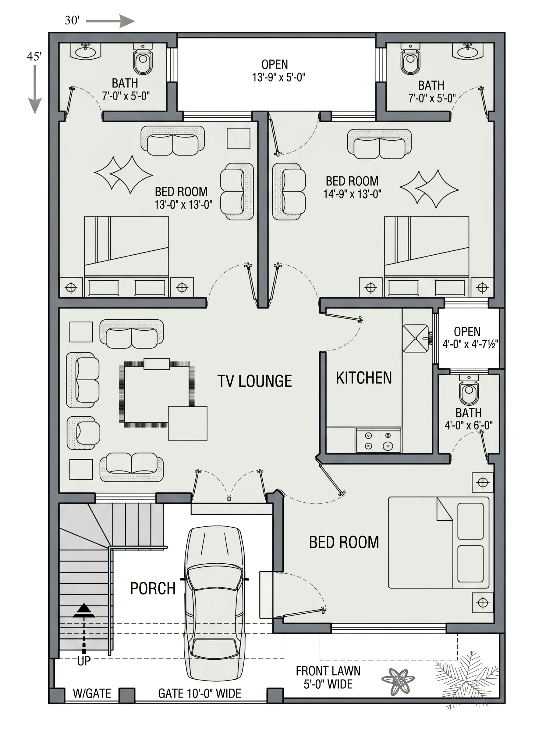 Best 5 Marla House Floor Plan