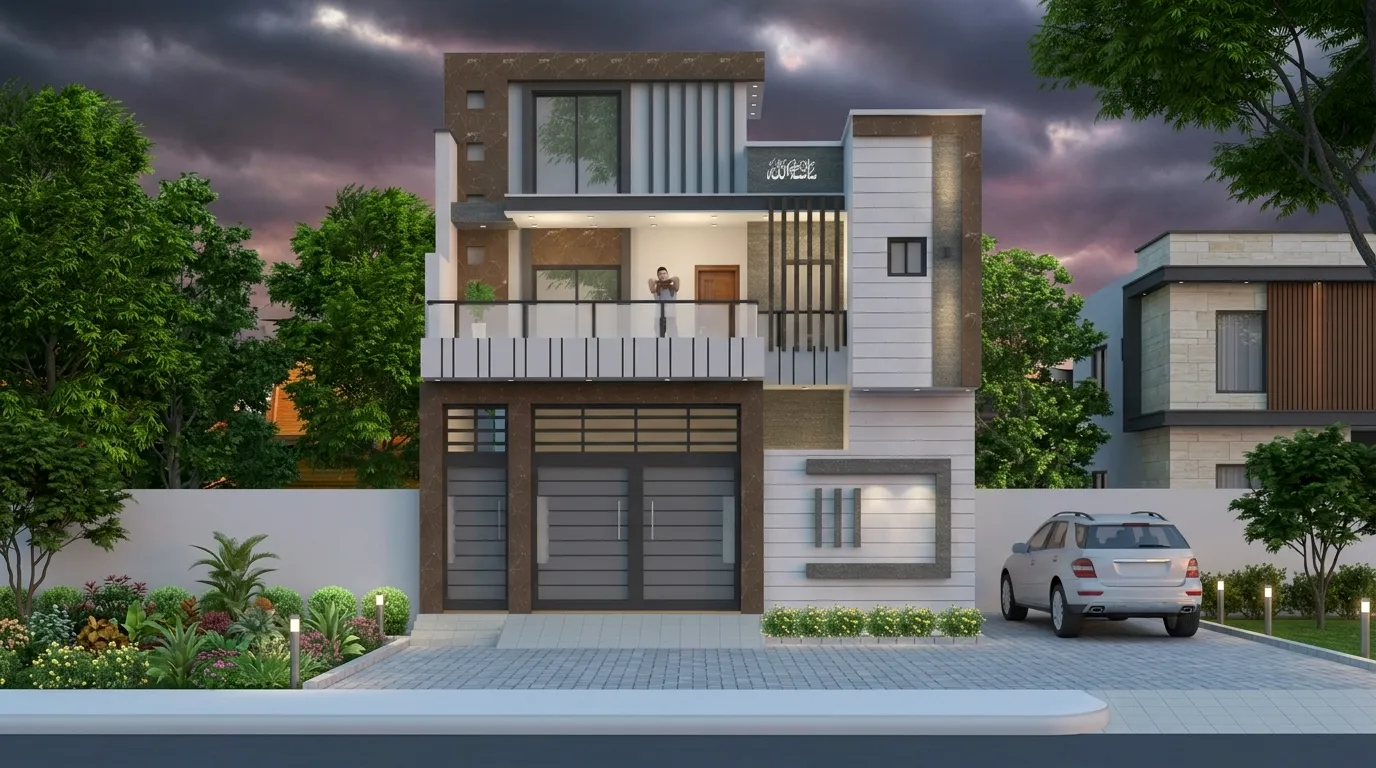 5 Marla double story Design